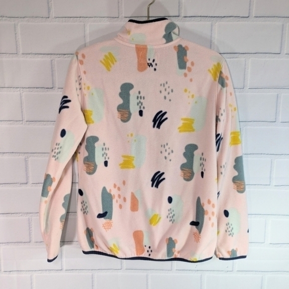 LIV Life Integrity Earth Pink Abstract Quarter Snap Fleece Pullover - Picture 2 of 4